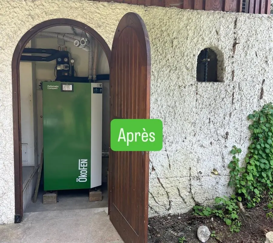 Pompe à chaleur remplacée par des granulés en Savoie, après les travaux