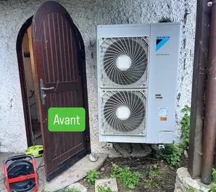 Pompe à chaleur remplacée par des granulés en Savoie, avant les travaux